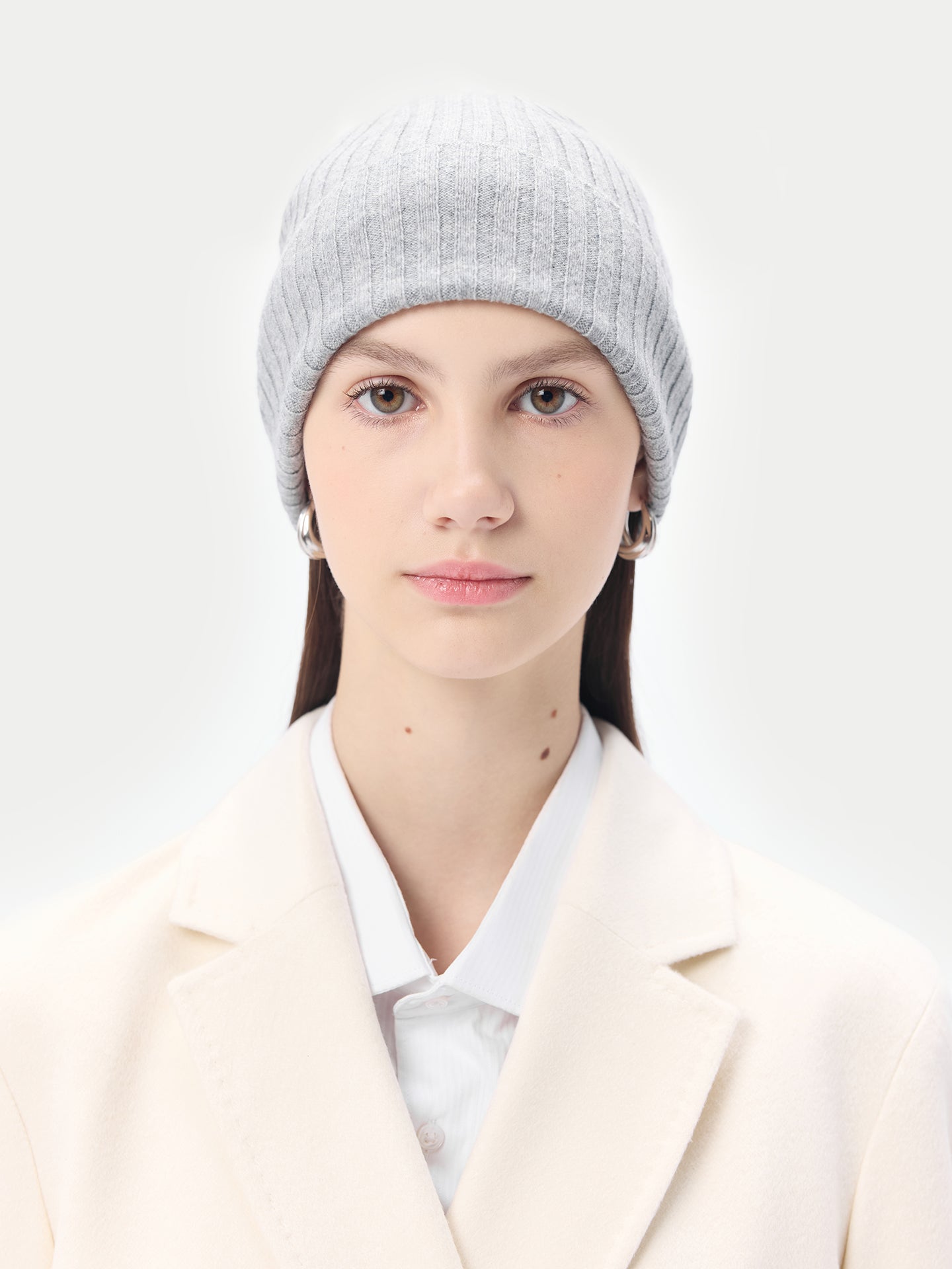 Cashmere Rib Knit Hat