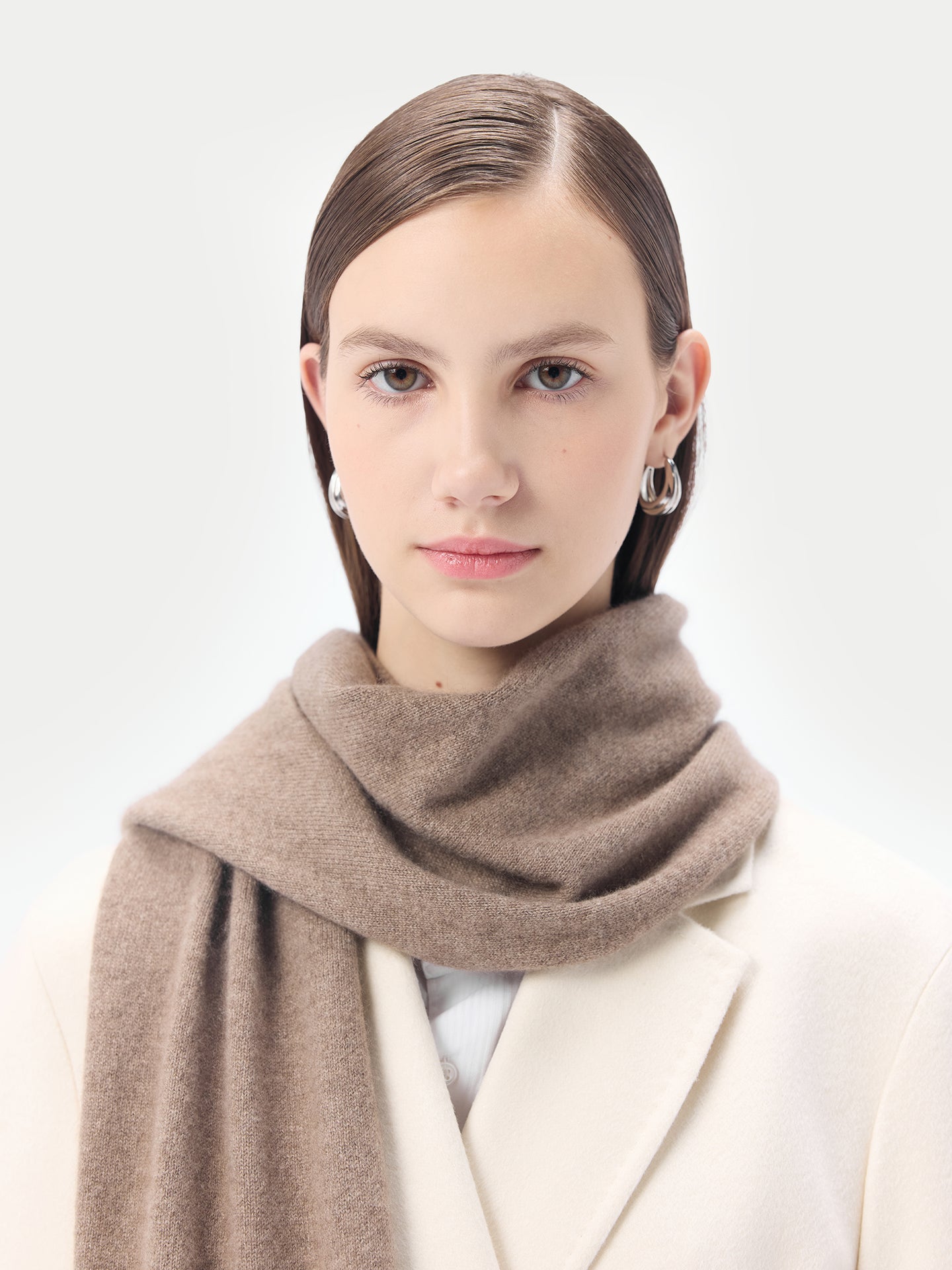 Organic Color Cashmere Jersey Knit scarf