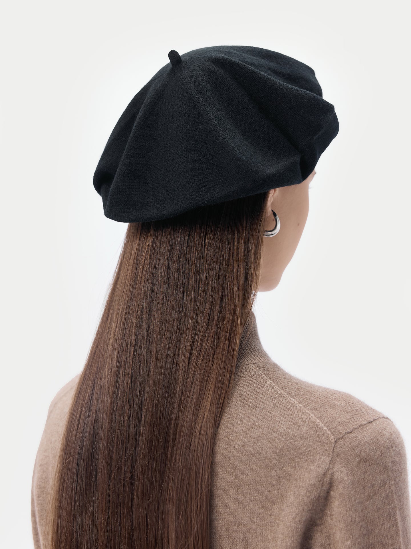 Cashmere Jersey Knit Beret