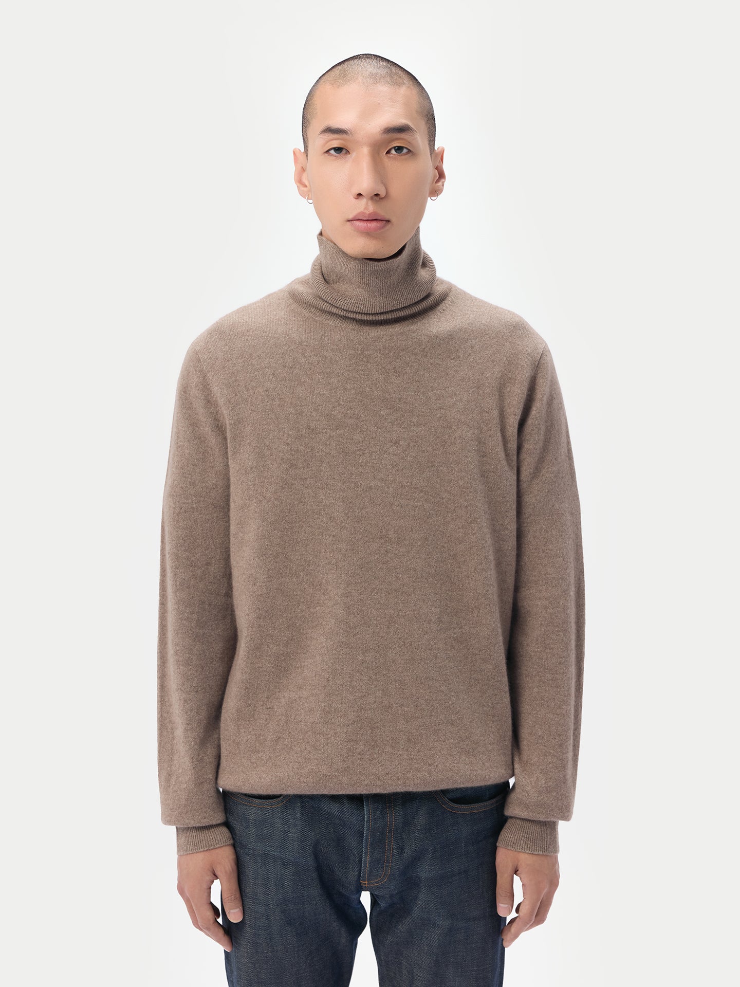 Organic Cashmere Color Essential Turtle Neck Sweater