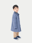 Blue Kids Cashmere Sewn Coat - Gobi Cashmere #color_english-manor