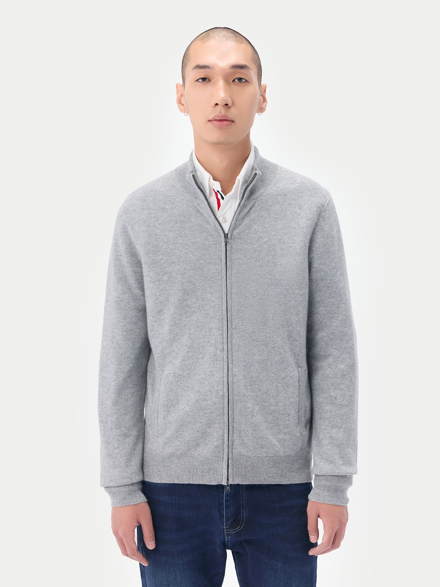 Full-Zip Cashmere Cardigan