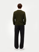 Essential Crewneck Cashmere Sweater Capulet Olive - Gobi Cashmere #color_capulet-olive