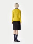 Essential Cashmere Crewneck Sweater Celery - Gobi Cashmere #color_celery
