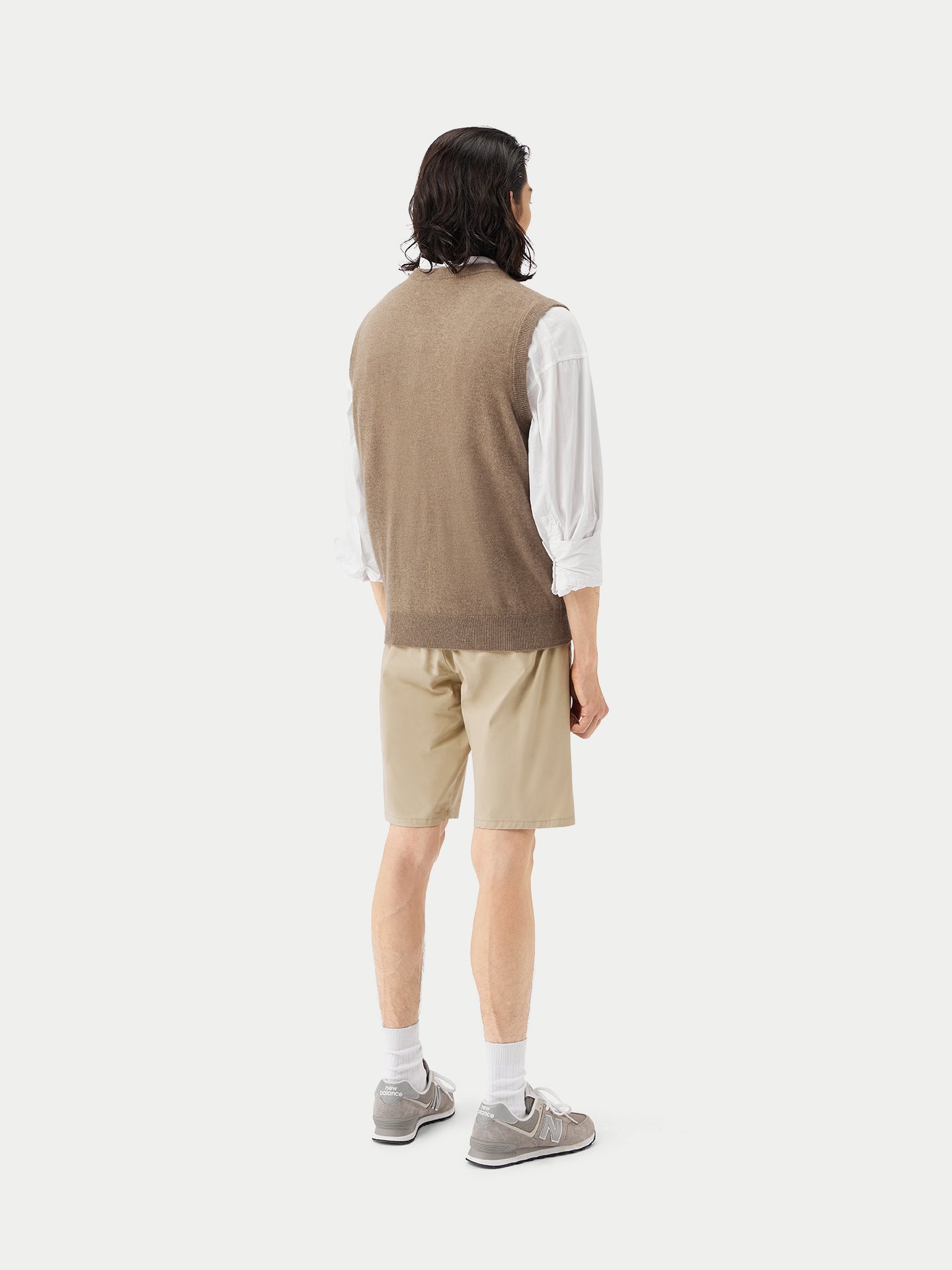 Men's Cashmere Vest Taupe - Gobi Cashmere