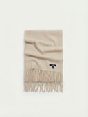 Beige scarf with fringes on a white background #color_off-white