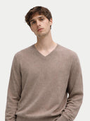 Man wearing a brown sweater against a plain background #color_taupe