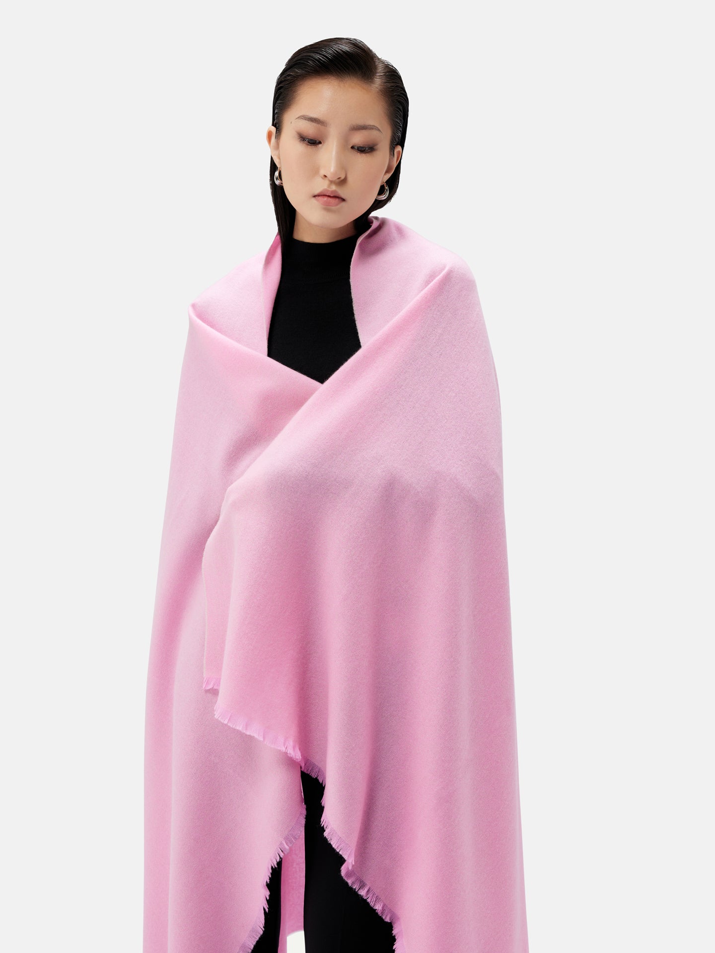 Women's Cashmere Woven Blanket Moonlight Mauve - Gobi Cashmere