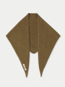 Brown scarf on a white background. #color_aloe