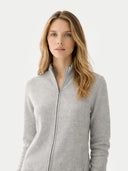 Essential Cashmere Full-Zip Cardigan High Rise - Gobi Cashmere #color_high-rise
