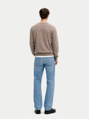 Organic Color Cashmere Timeless V-Neck Sweater Taupe - Gobi Cashmere #color_taupe