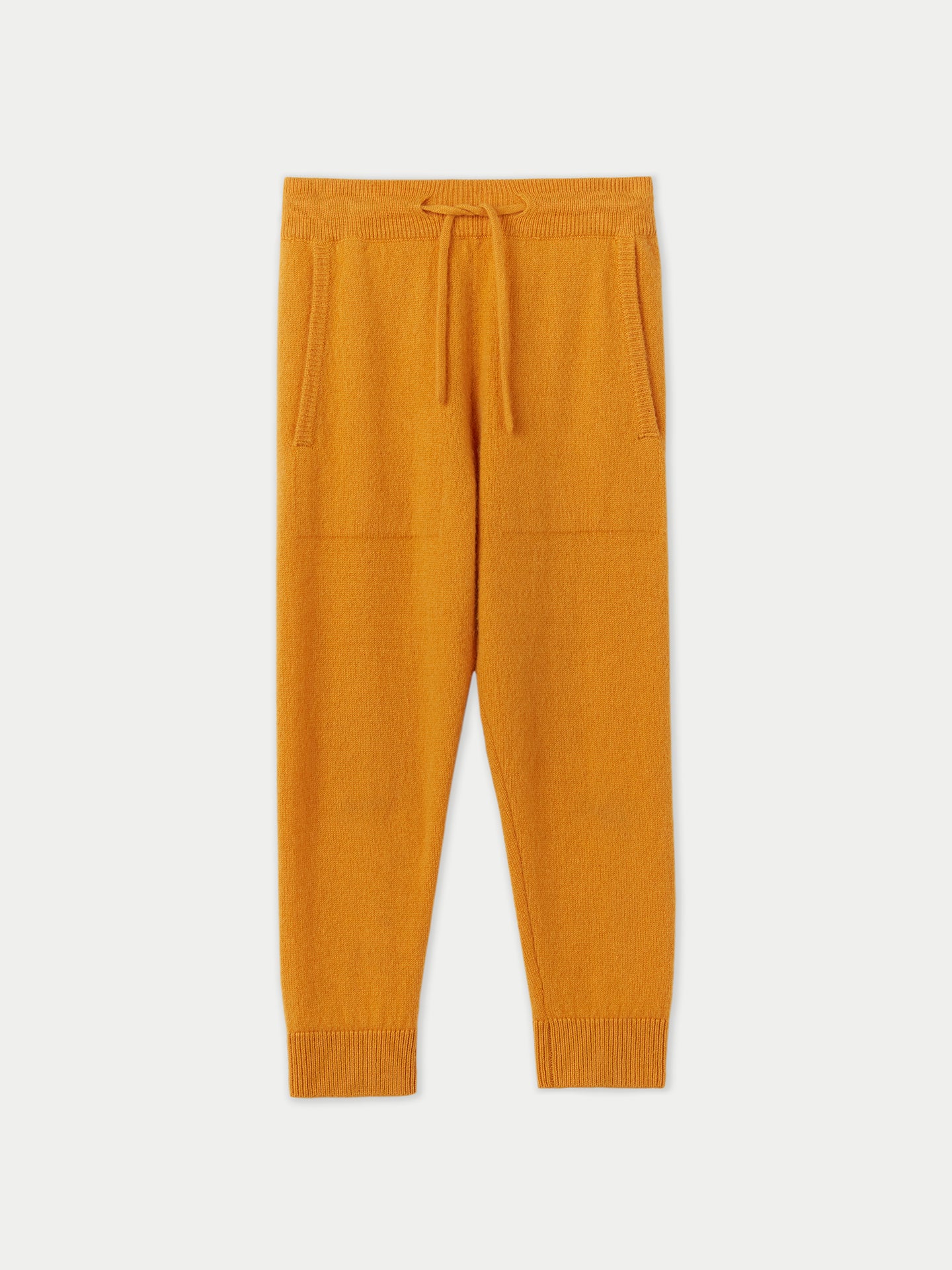 Kids Cashmere Track Pants Cadmium Yellow - Gobi Cashmere