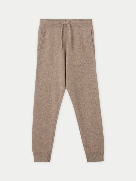 Kids Cashmere Track Pants Taupe - Gobi Cashmere
