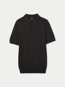Black gray polo shirt on a white background #color_charcoal