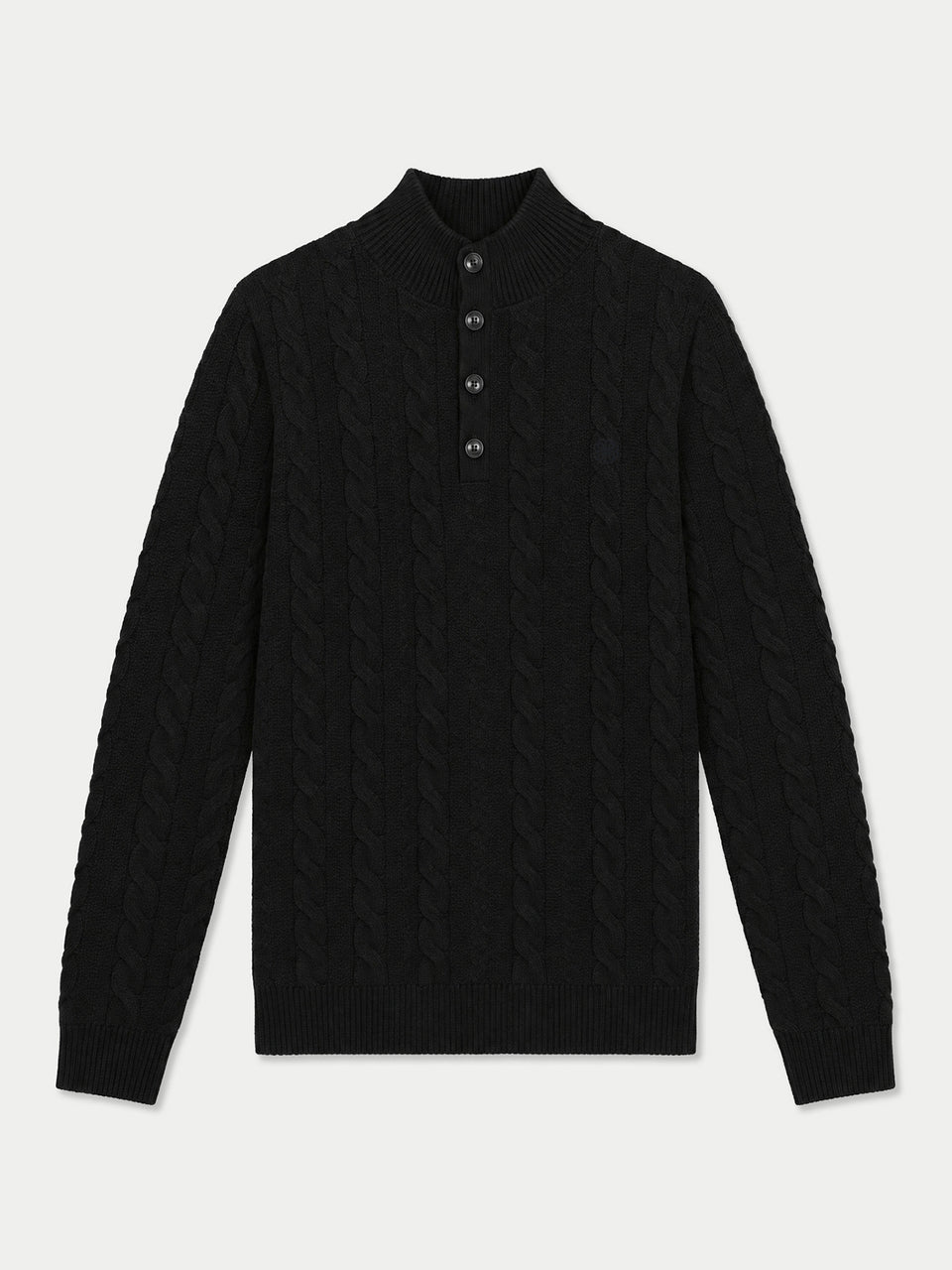 Cashmere Cable-Knit Buttoned Sweater