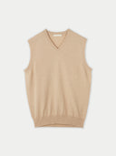 Men's Cashmere Vest Beige - Gobi Cashmere #color_beige