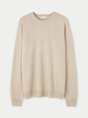 Organic Color Essential Crewneck Cashmere Sweater Beige - Gobi Cashmere #color_beige