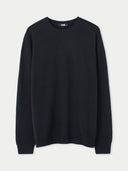 Essential Crewneck Cashmere Sweater Black - Gobi Cashmere #color_black