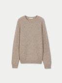 Organic Color Cable Knit Cashmere Sweater Warm Grey - Gobi Cashmere #color_warm-grey