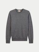 Timeless Crewneck Cashmere Sweater Dim Gray - Gobi Cashmere #color_dim-gray