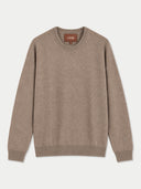 light brown crew neck sweater