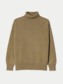 Unisex High-Neck Cashmere Sweater Aloe | GOBI Cashmere #color_aloe