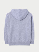 The Unisex Seamless Zipper Hoodie in Light Gray, back view