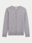 Gray cardigan with buttons on a white background #color_high-rise