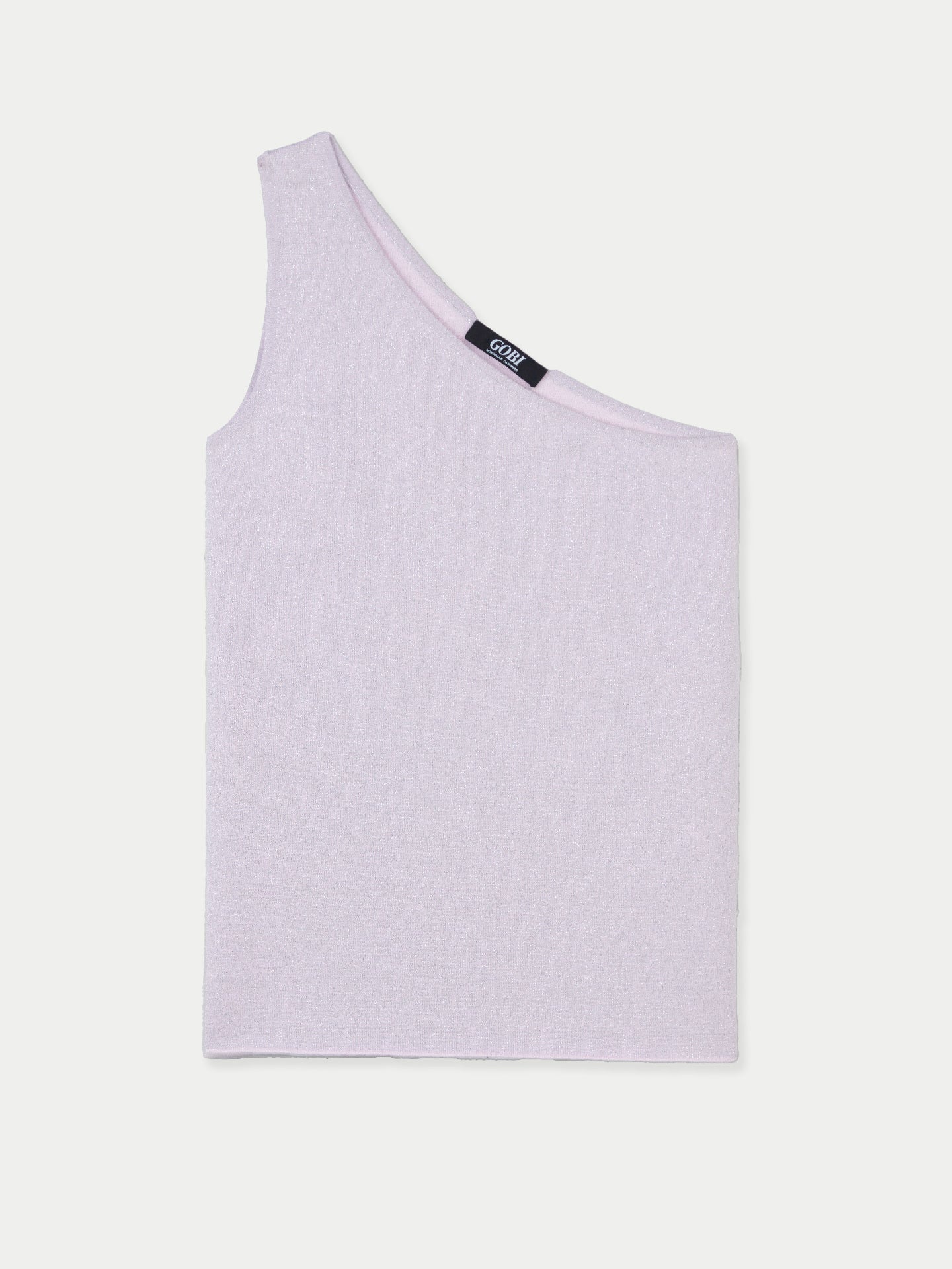 Women's Cashmere Silk Sleeveless Asymmetric Top Orchid Tint - Gobi Cashmere