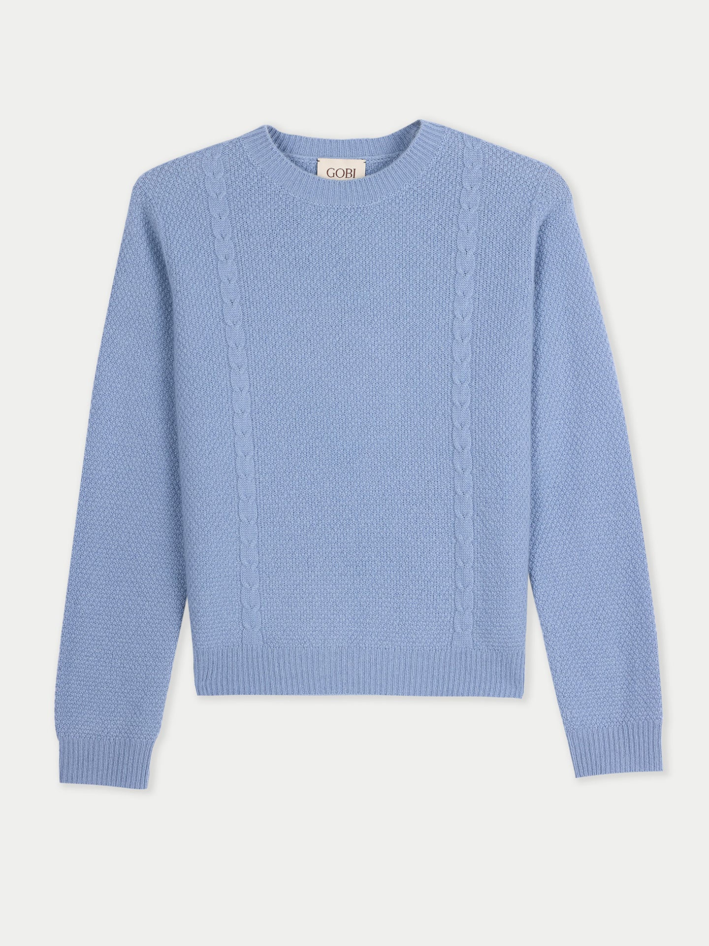 Cropped Crewneck Cashmere Sweater