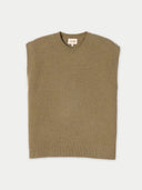 Color Aloe sweater vest on a light beige background #color_aloe