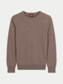 Organic Color Cashmere Timeless Crewneck Sweater Taupe - Gobi Cashmere #color_taupe