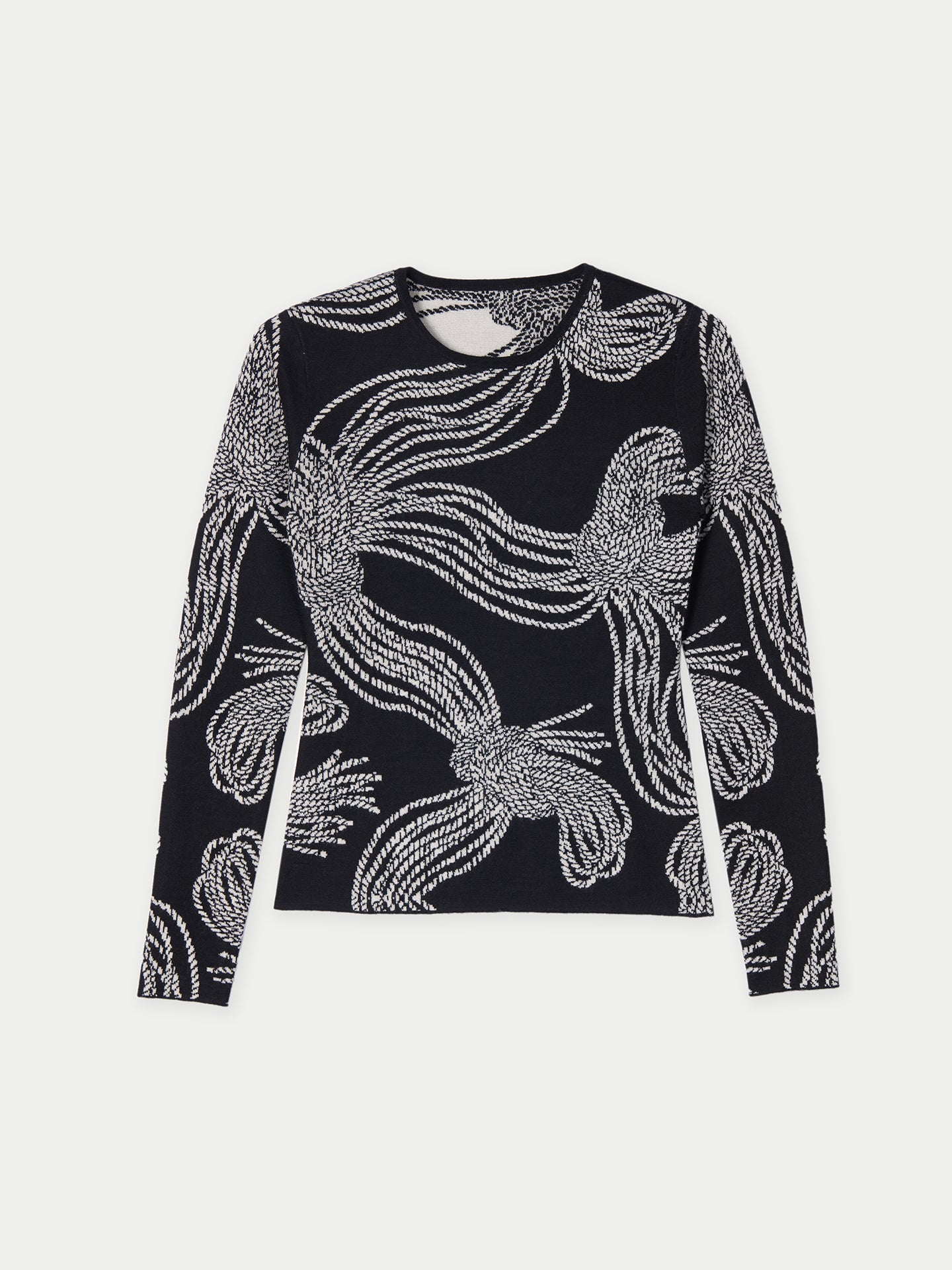 Rope Knot Print Cashmere Silk Sweater