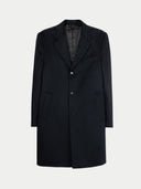 Black coat on a light gray background #color_black