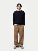 Essential Crewneck Cashmere Sweater Peacoat - Gobi Cashmere #color_peacoat