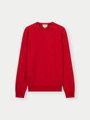 Essential Crewneck Cashmere Sweater Haute Red - Gobi Cashmere #color_haute-red