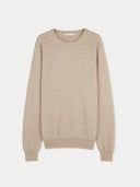 Organic Color Essential Crewneck Cashmere Sweater Warm Grey - Gobi Cashmere #color_warm-grey