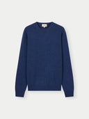 Essential Crewneck Cashmere Sweater Navy Peony - Gobi Cashmere #color_navy-peony