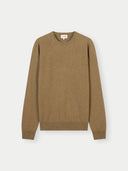 Essential Crewneck Cashmere Sweater Aloe - Gobi Cashmere #color_aloe