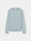Men's Essential Crewneck Cashmere Sweater - Classic Fit Cloud Blue - Gobi Cashmere #color_cloud-blue