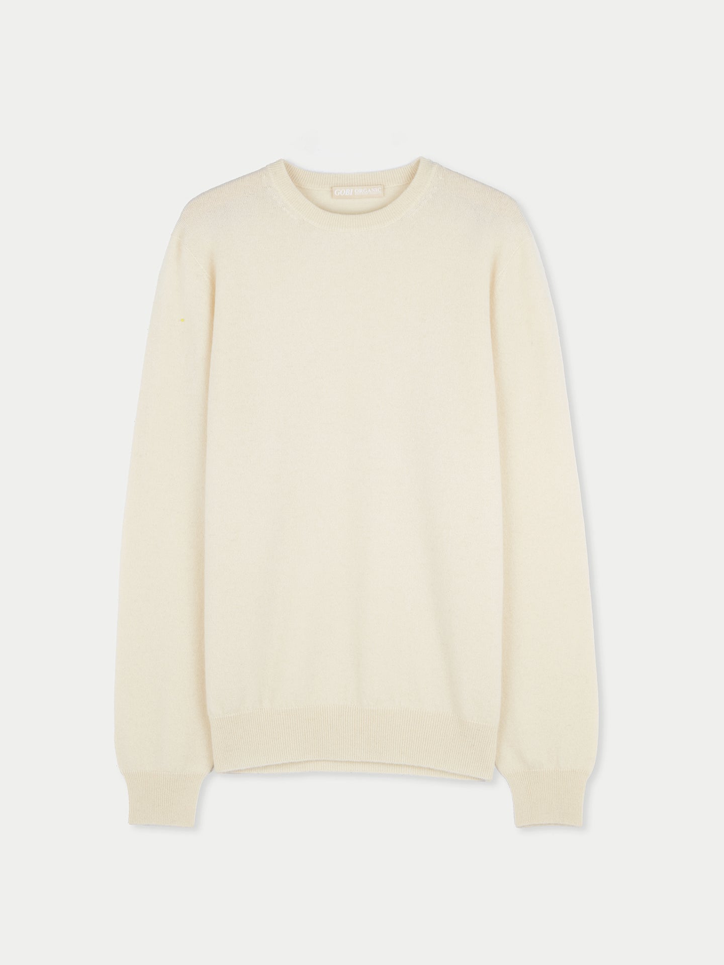 Organic Cashmere Color Essential Crew Neck Sweater