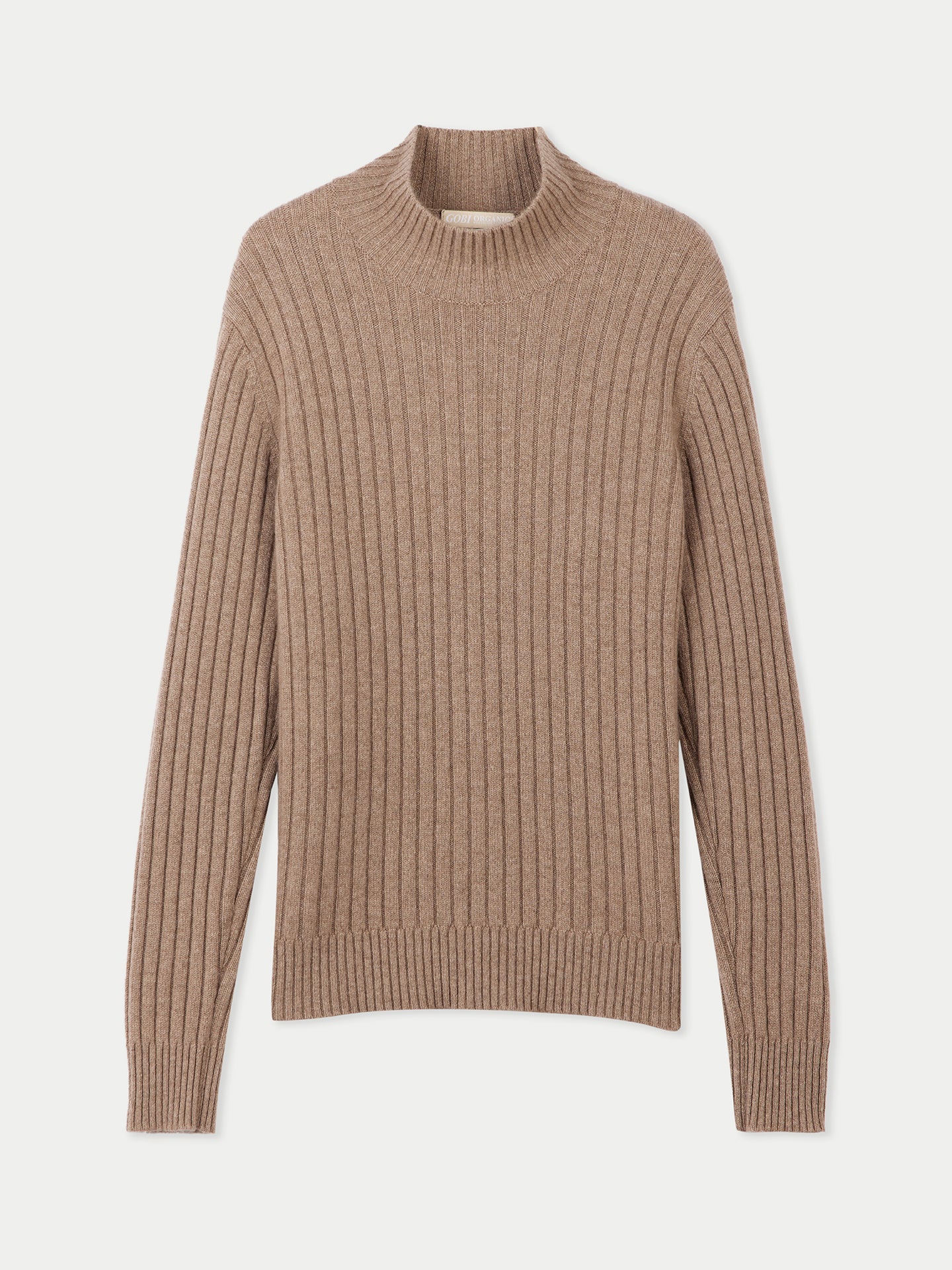 Organic Color Textured Knit Cashmere Sweater