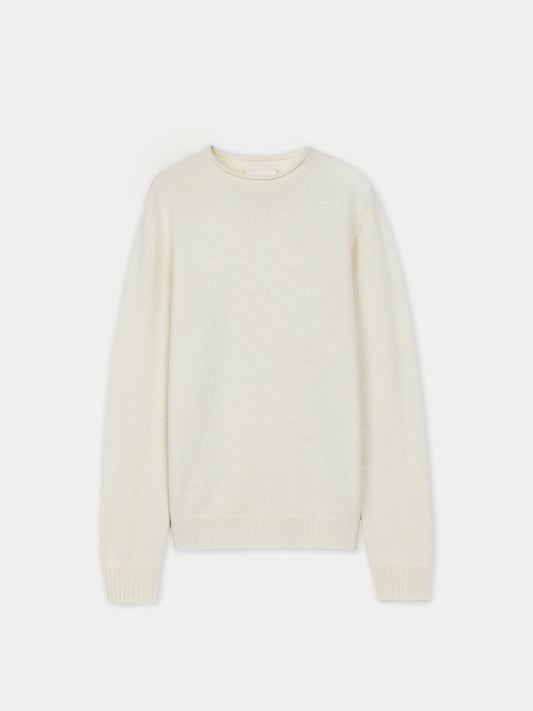 Organic Color Rolled Neck Cashmere Sweater