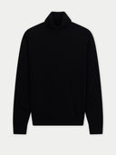 Black turtleneck sweater on a white background #color_black