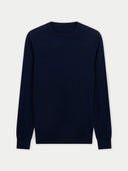 Cashmere Silk C-Neck Sweater Mood Indigo - Gobi Cashmere #color_mood-indigo