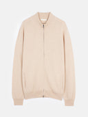 Men's Cashmere Organic Color Full-Zip Cardigan Taupe - Gobi Cashmere #color_beige