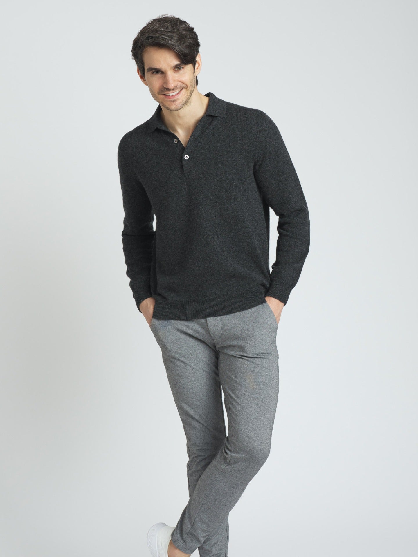 Cashmere Polo Sweater