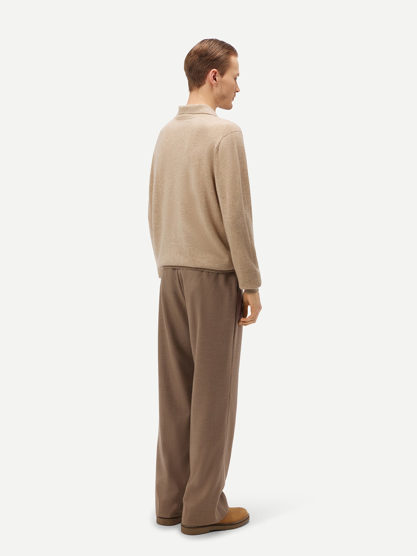Organic Color Essential Cashmere Polo Sweater