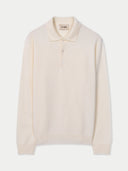 Beige sweater with a collar on a white background #color_marshmallow