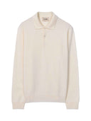 Essential Cashmere Polo Sweater in White